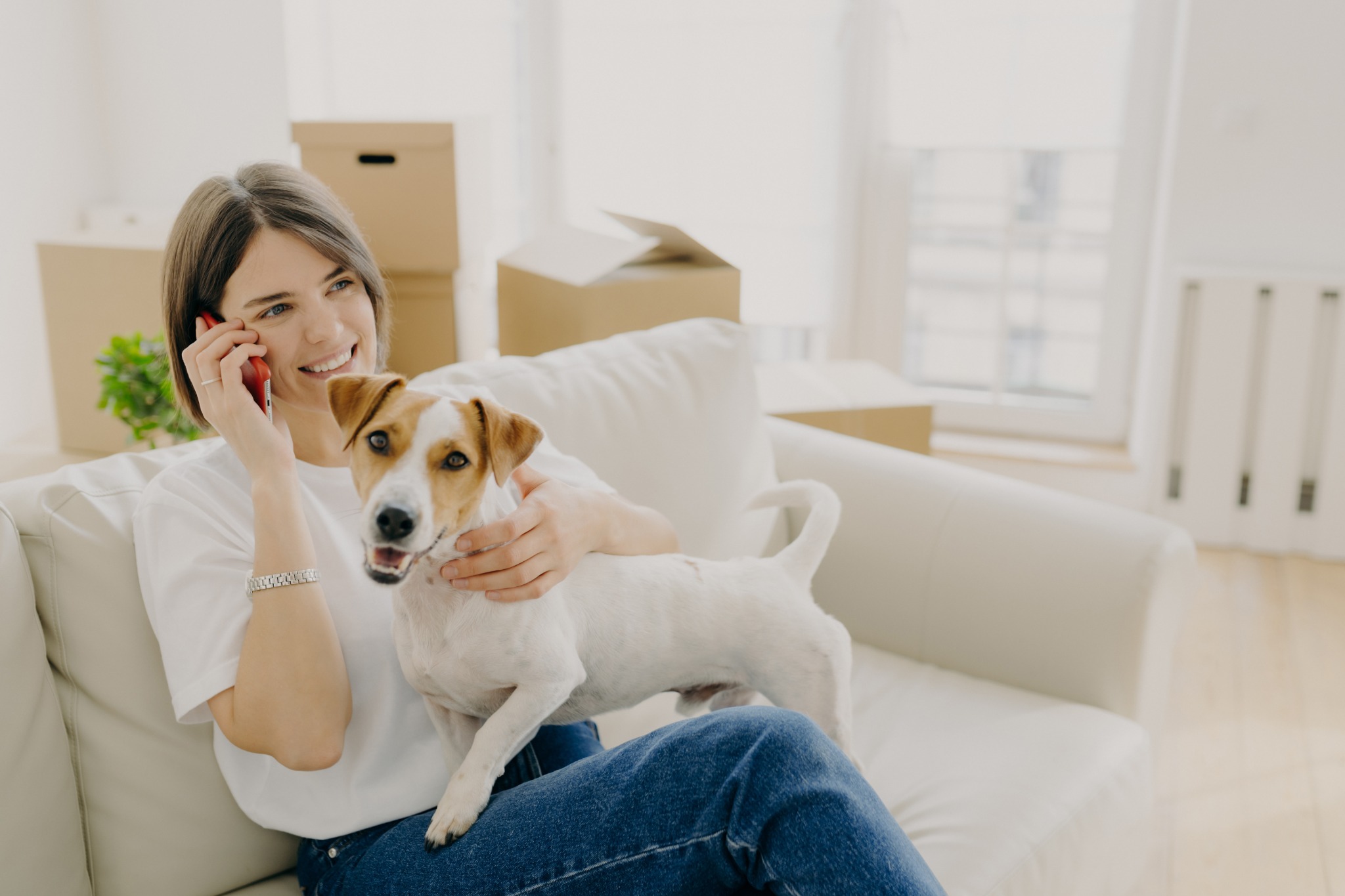 Woman and her dog